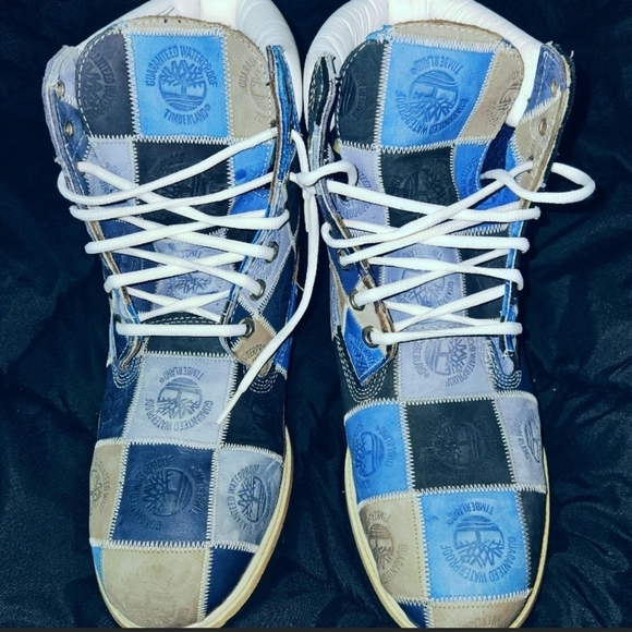 Timberland ULTRA RARE Patchwork Boots From 1990  ONLY Pair In New Condition LEFT - Picture 3 of 6